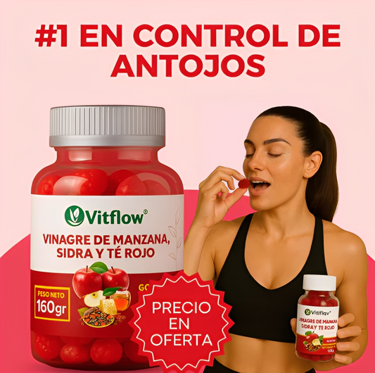 VitFlow® – Gomitas con Vinagre de Manzana, Sidra y Té Rojo
